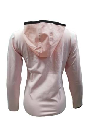 Adidas A0778 Kadın Dalgıç Kolu Şeritli Tam Fermuarlı Sweatshirt - Pembe - ST01081-Pembe-XXL