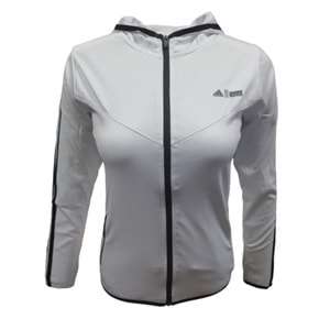 Adidas A0778 Kadın Dalgıç Kolu Şeritli Tam Fermuarlı Sweatshirt