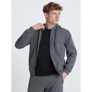 Tarz Cool T01131 Erkek Fermuarlı Üç İplik Cepli Sweatshirt