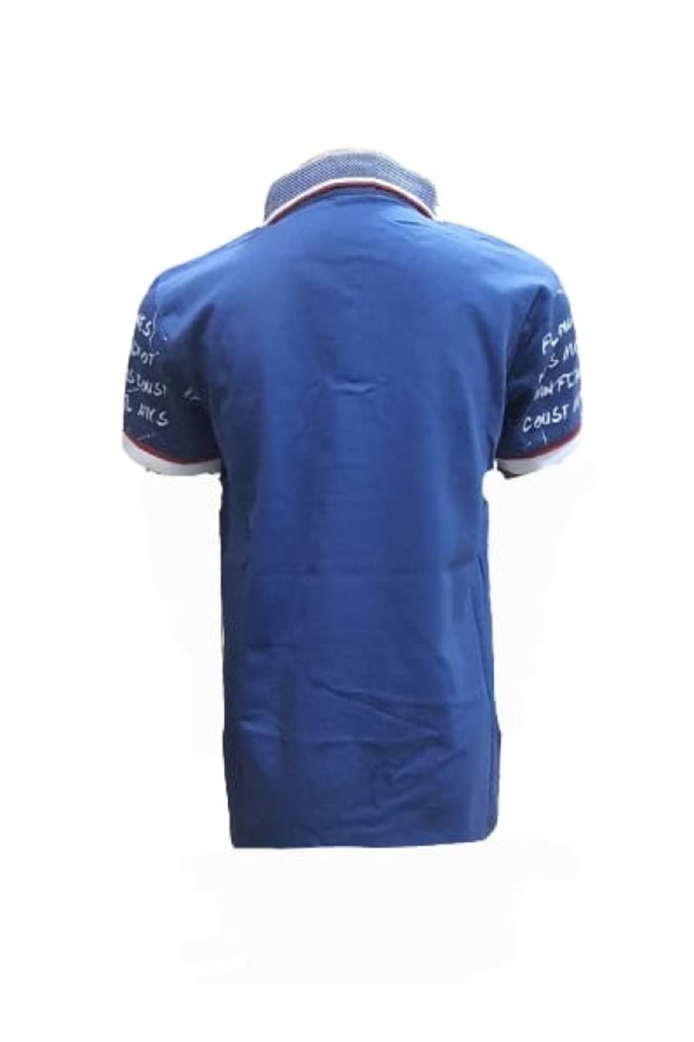 Petitox Çocuk Erkek Polo Yaka Baskılı T-shirt 3023 - Mavi - 7 YAŞ