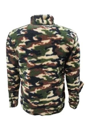 Yegua Y01214 Erkek Desenli Kuzu Pelüş Gömlek - Y01214 - Haki - ST01214-Haki-S