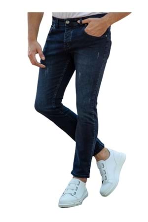 Hacker Tom T850-660 Erkek Denim Likralı Lazer Tırnaklı Kot Pantolon. - T850 - Lacivert