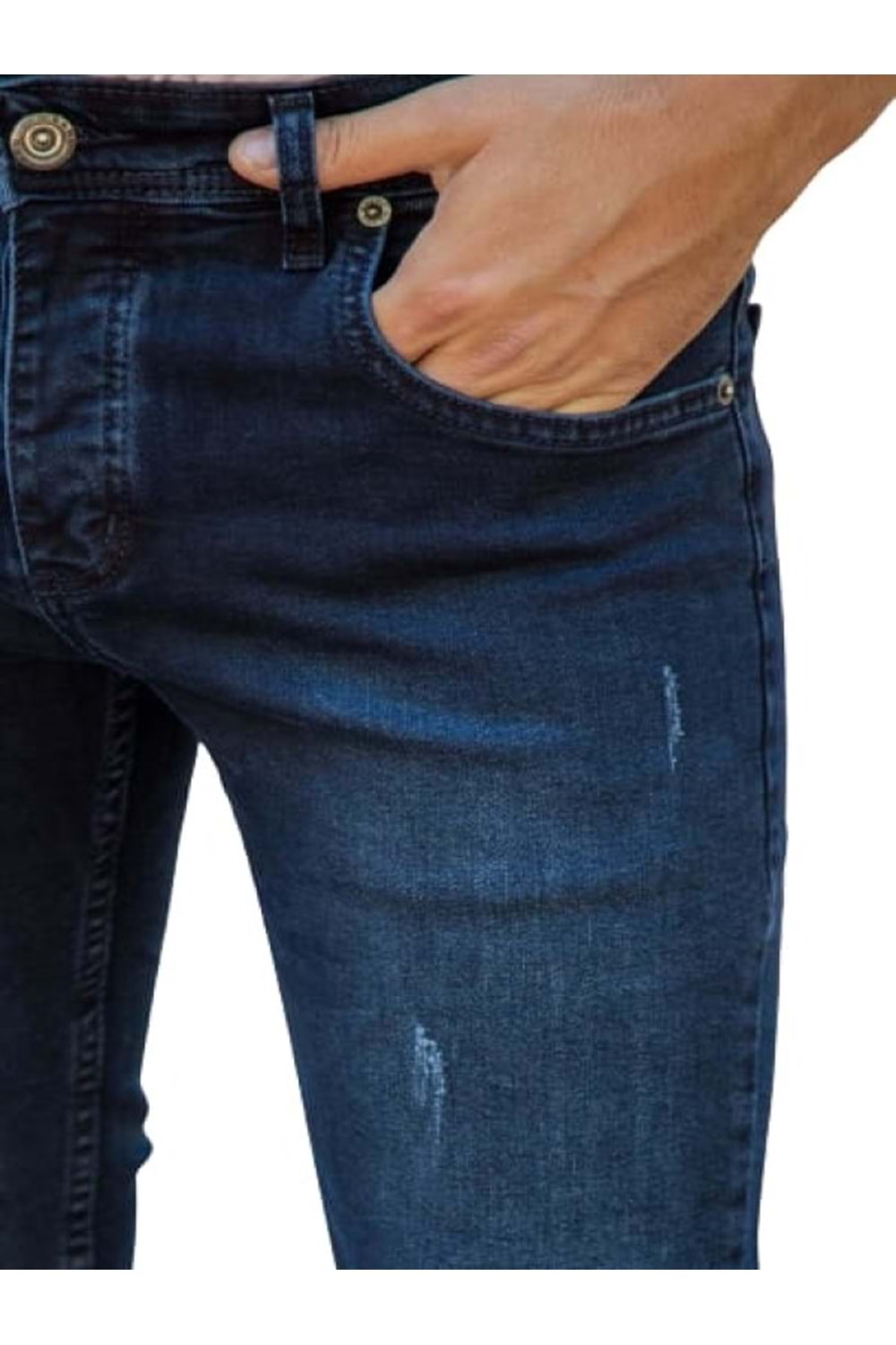 Hacker Tom T850-660 Erkek Denim Likralı Lazer Tırnaklı Kot Pantolon. - T850 - Lacivert