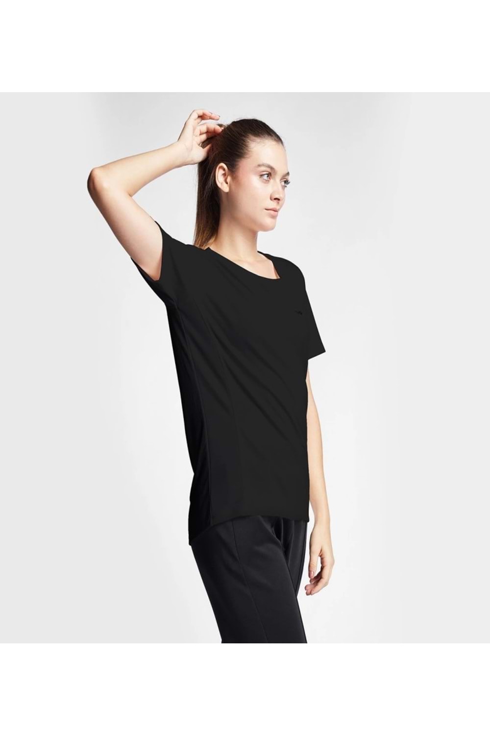 Lescon 24S-2204-24B Kadın Kısa Kollu T-shirt - Siyah