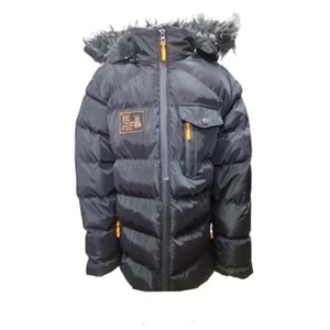 Es Booz E01339 Çocuk Erkek Kapüşonlu Kürklü Spor Mont