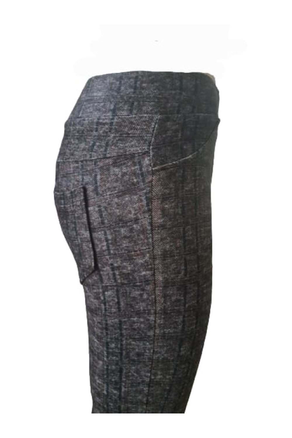 Oxp Kadın Kaşmir Desenli Tayt 403 - Kahverengi