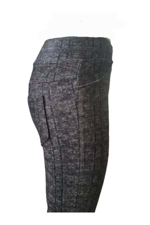 Oxp Kadın Kaşmir Desenli Tayt 403 - Kahverengi