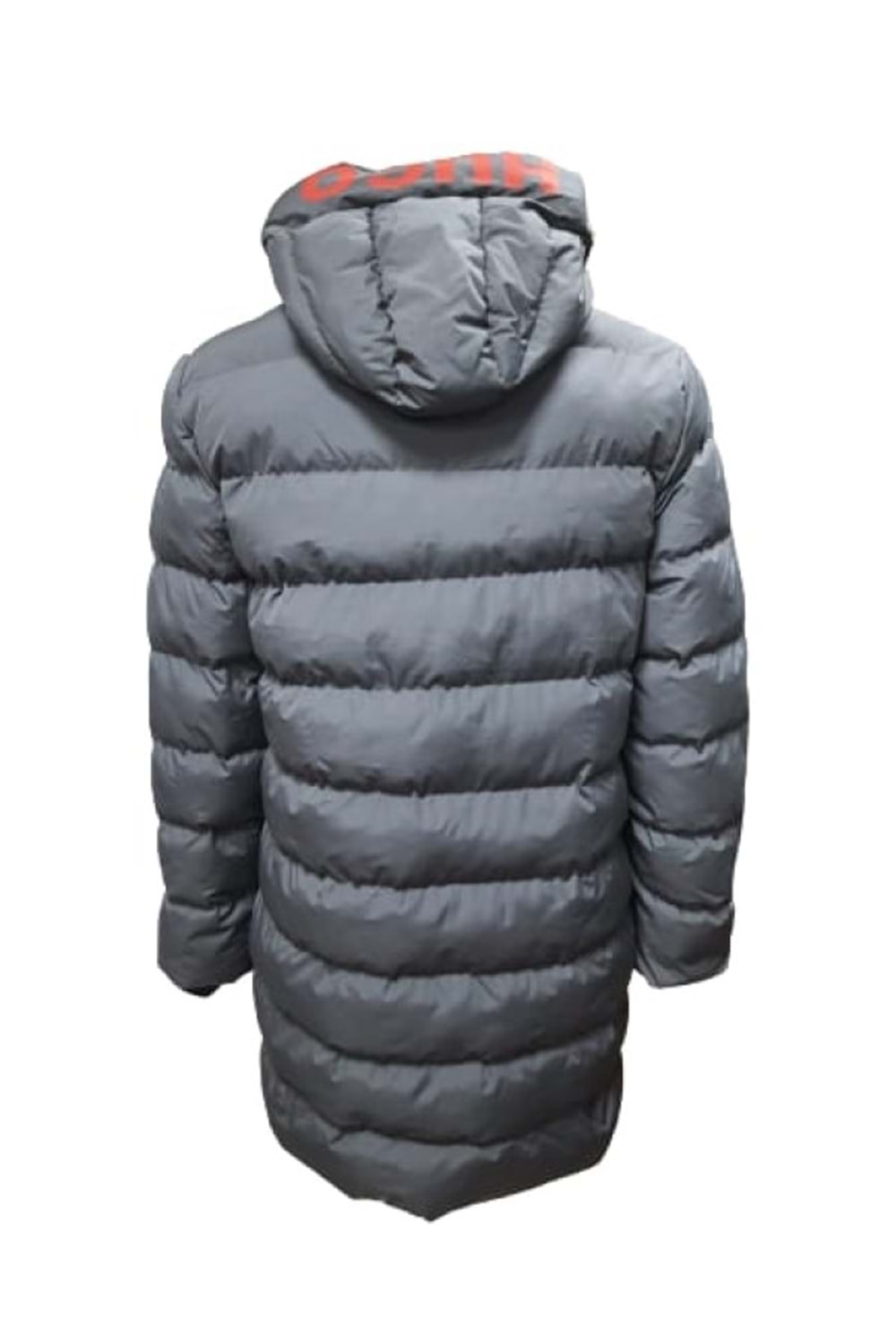 Hugo Boss H213983 Erkek Kapüşonlu Spor Şişme Kaban - H213983 - Gri - ST01345-Gri-M
