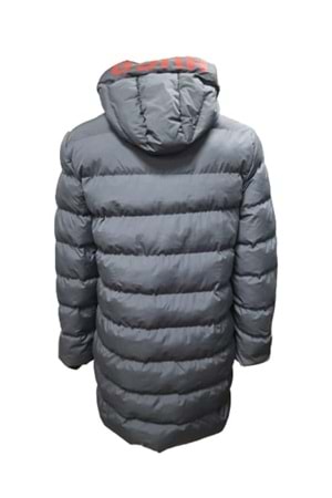 Hugo Boss H213983 Erkek Kapüşonlu Spor Şişme Kaban - H213983 - Gri - ST01345-Gri-M