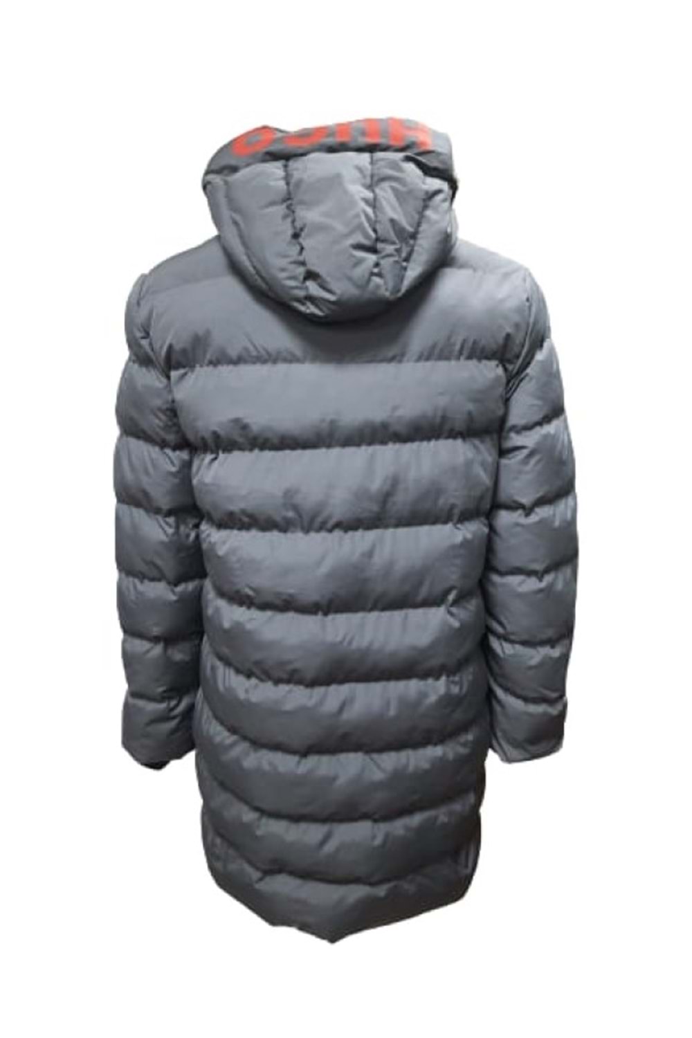 Hugo Boss H213983 Erkek Kapüşonlu Spor Şişme Kaban - H213983 - Gri - ST01345-Gri-S