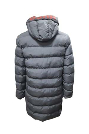 Hugo Boss H213983 Erkek Kapüşonlu Spor Şişme Kaban - H213983 - Gri - ST01345-Gri-S