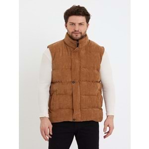 Zagmen Z01358 Erkek Oversize Çıtçıtlı Erkek Kadife Şişme Yelek