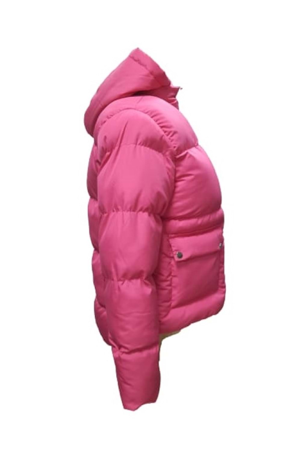 Kaside Y060 Kadın Oversize Kapüşonlu Şişme Spor Mont - Y060 - Pembe - ST01372-Pembe-L