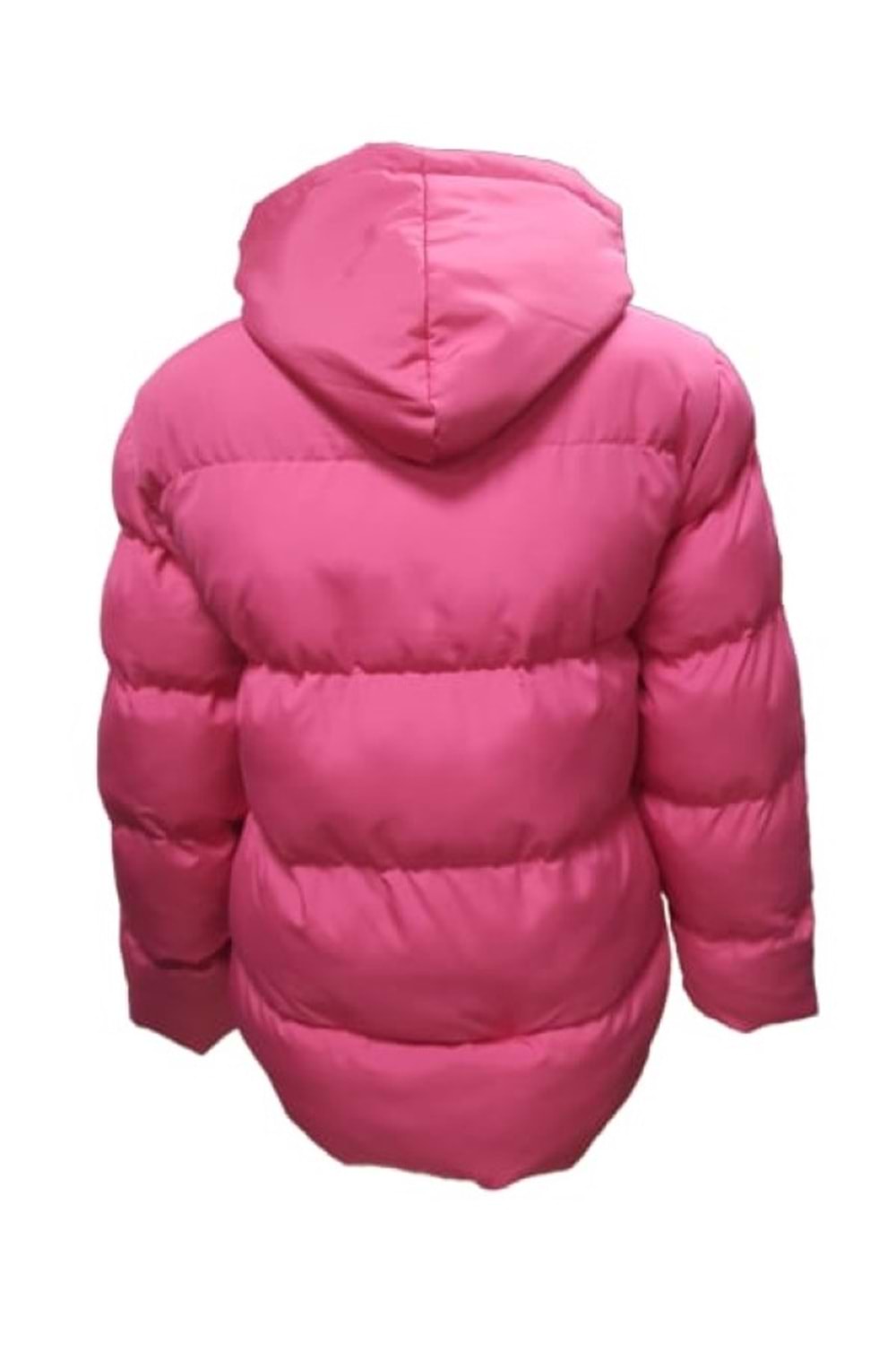 Kaside Y060 Kadın Oversize Kapüşonlu Şişme Spor Mont - Y060 - Pembe - ST01372-Pembe-L