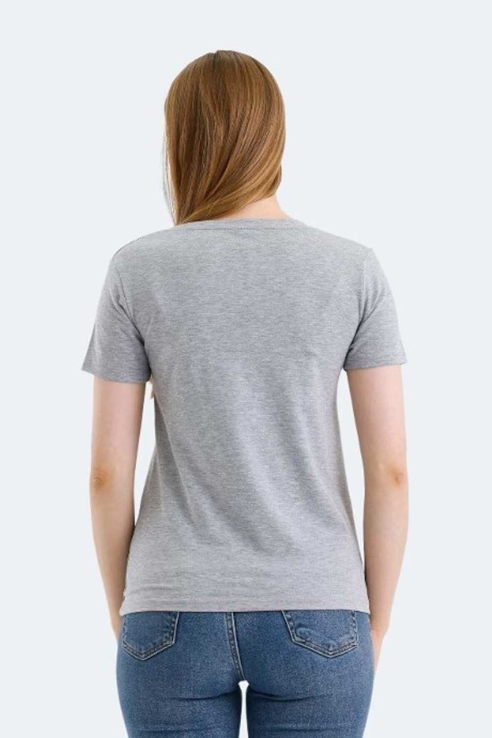 Slazenger Vivek Kadın Basic Kısa Kol T-shirt - Slazenger - Gri - ST01393-Gri-S