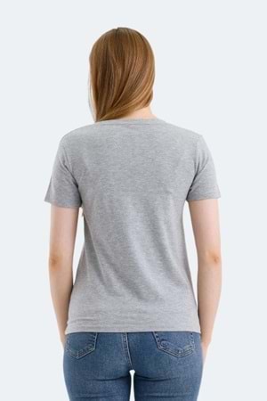 Slazenger Vivek Kadın Basic Kısa Kol T-shirt - Slazenger - Gri - ST01393-Gri-S