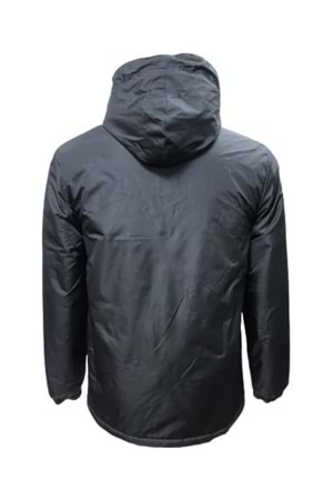 Mtn M01396 Erkek İçi Kürklü Fermuarlı Kapüşonlu Mont - M01396 - Siyah - ST01396-Siyah-3XL