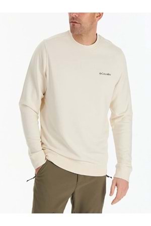 Columbia C1094 Erkek Büyük Beden İki İplik Sıfır Yaka Sweatshirt - C1094 - Beyaz - ST01404-Beyaz-6XL