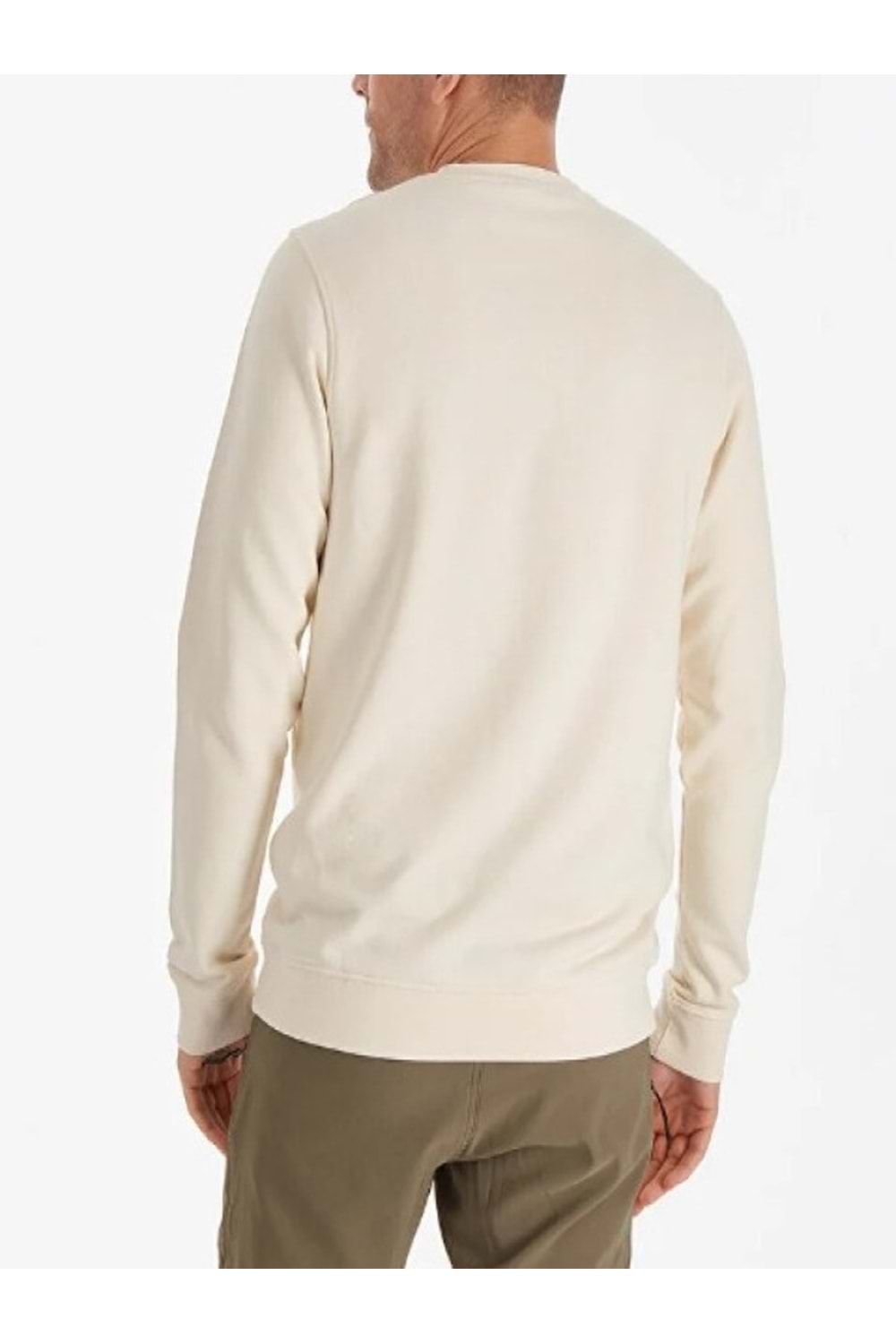 Columbia C1094 Erkek Büyük Beden İki İplik Sıfır Yaka Sweatshirt - C1094 - Beyaz - ST01404-Beyaz-6XL
