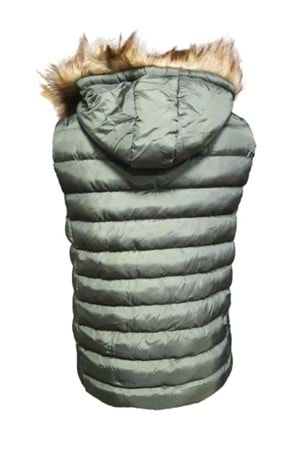 Nike N01437 Çocuk Unisex Kapüşonlu Şişme Yelek - N01437 - Haki