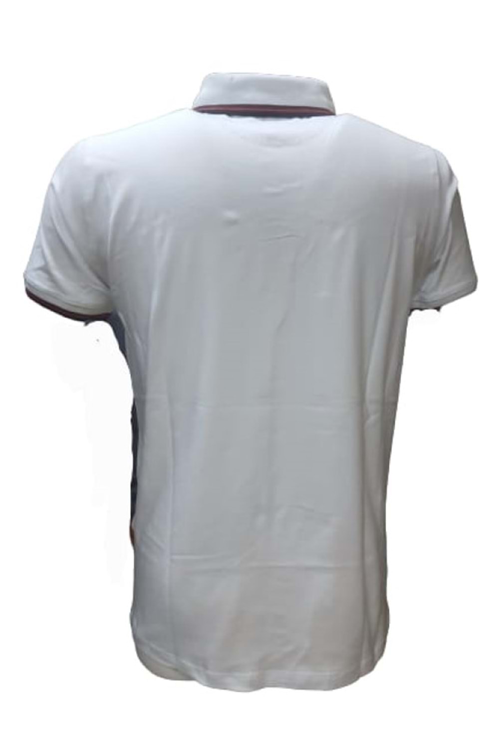 Rey Polo Erkek Basic Polo Yaka Kısa Kol T-shirt 463 - Beyaz - L