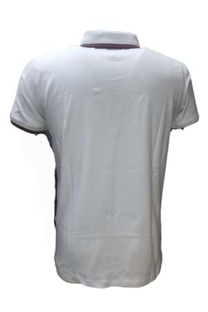 Rey Polo Erkek Basic Polo Yaka Kısa Kol T-shirt 463 - Beyaz - L
