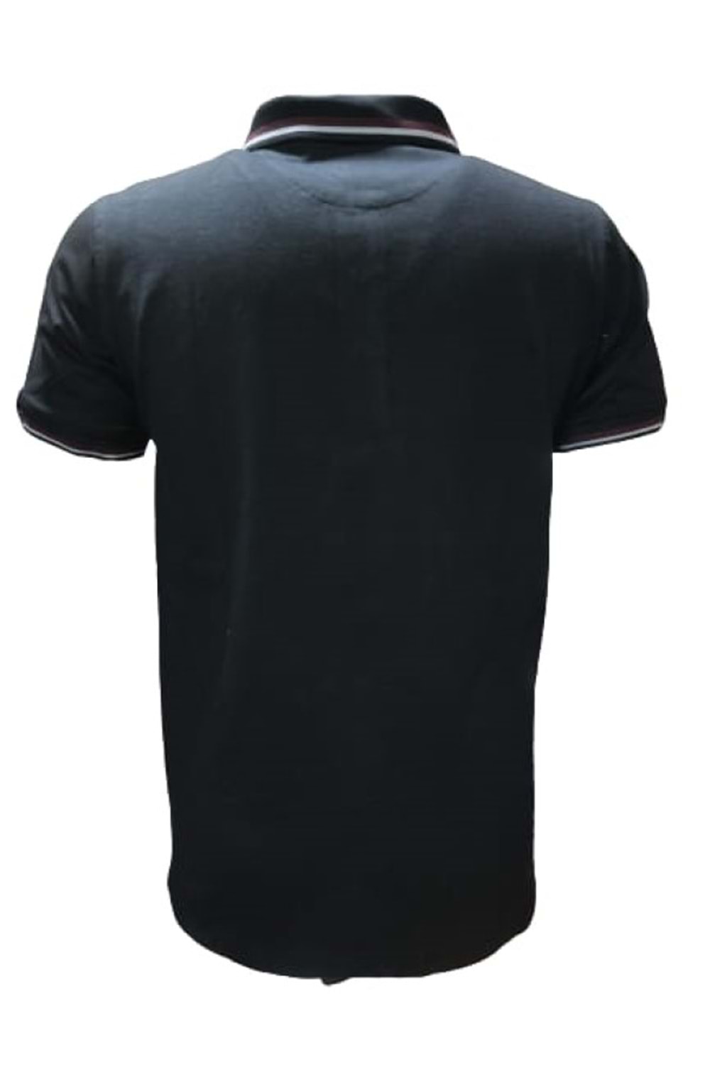 Rey Polo Erkek Basic Polo Yaka Kısa Kol T-shirt 463 - Siyah - XL