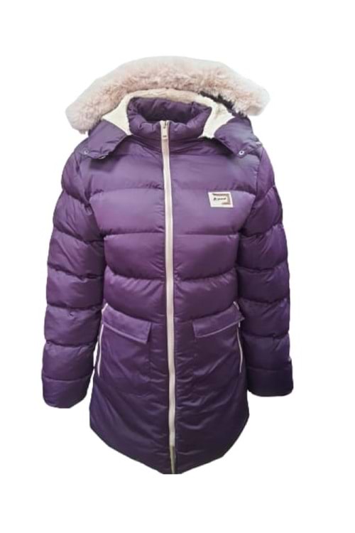Fmf Company F01479 Çocuk Kız Şişme Dolum Kapüşonlu Kaban