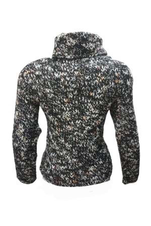 Alegria Kadın El Örgü Tam Balıkçı Kazak St-01549 - Siyah