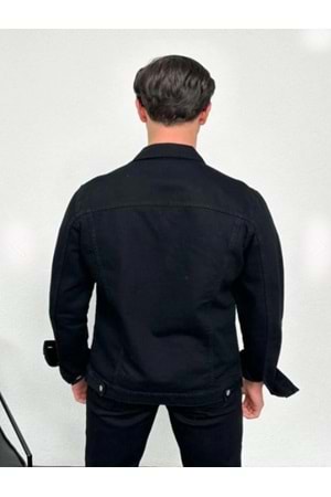 Serseri S1379 Erkek Jean Denin Pamuk Cepli Düğmeli Kot Ceket - Serseri - S1379 - Siyah - ST01707-Siyah-S