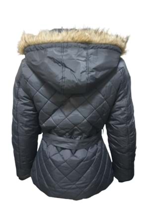 Tmberline Tb349 Kadın Kapüşonlu İçi Kürklü Şişme Mont - Lacivert