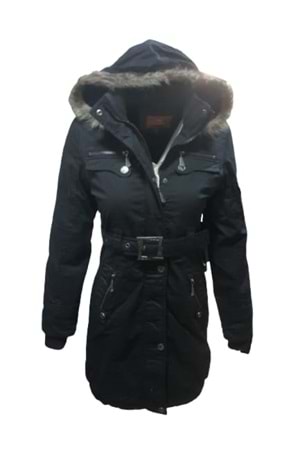 Tmberline Tb333 Kadın Gabardin İçi Kürklü Mont St01710 - Siyah - S