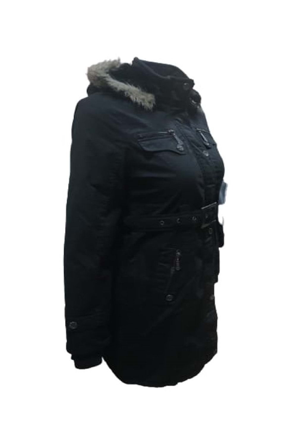 Tmberline Tb333 Kadın Gabardin İçi Kürklü Mont St01710 - Siyah - S