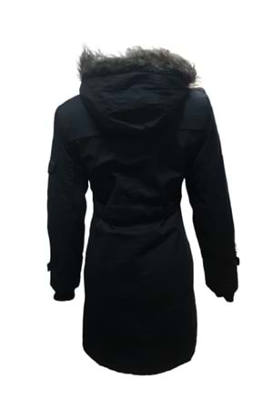 Tmberline Tb333 Kadın Gabardin İçi Kürklü Mont St01710 - Siyah - S