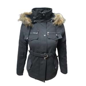 Tmberline Tb3435 Kadın Gabardin Kapüşonu Kürklü Kısa Boy Mont