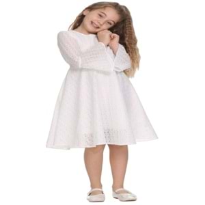 Gülücük Kids G01764-893 Kız Çocuk Güpürlü Elbise