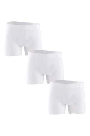 Ceylanoğlu Erkek Likralı Boxer 034 (3 Paket) - Beyaz - XXXL