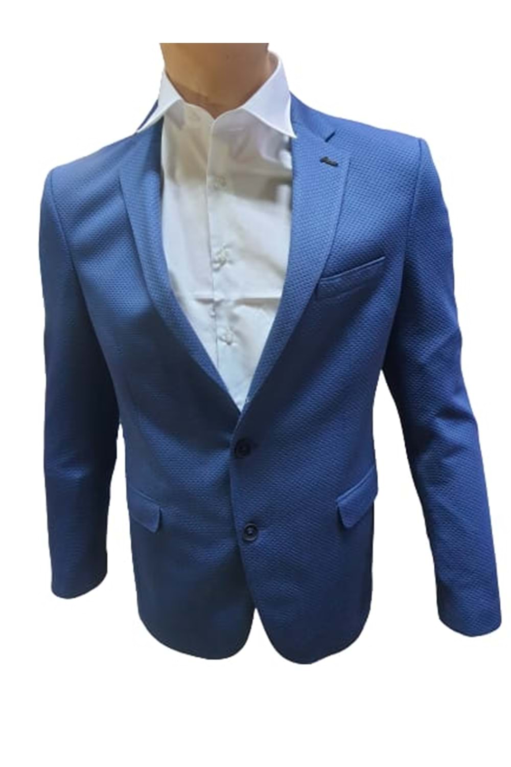 Presto D-2053 Erkek Slim Ceket - Mavi - 52