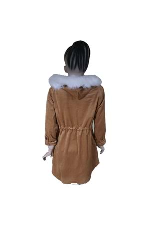 Sevilen 204 Kadın Kadife Kürklü İkili Takım - Sarı - 40