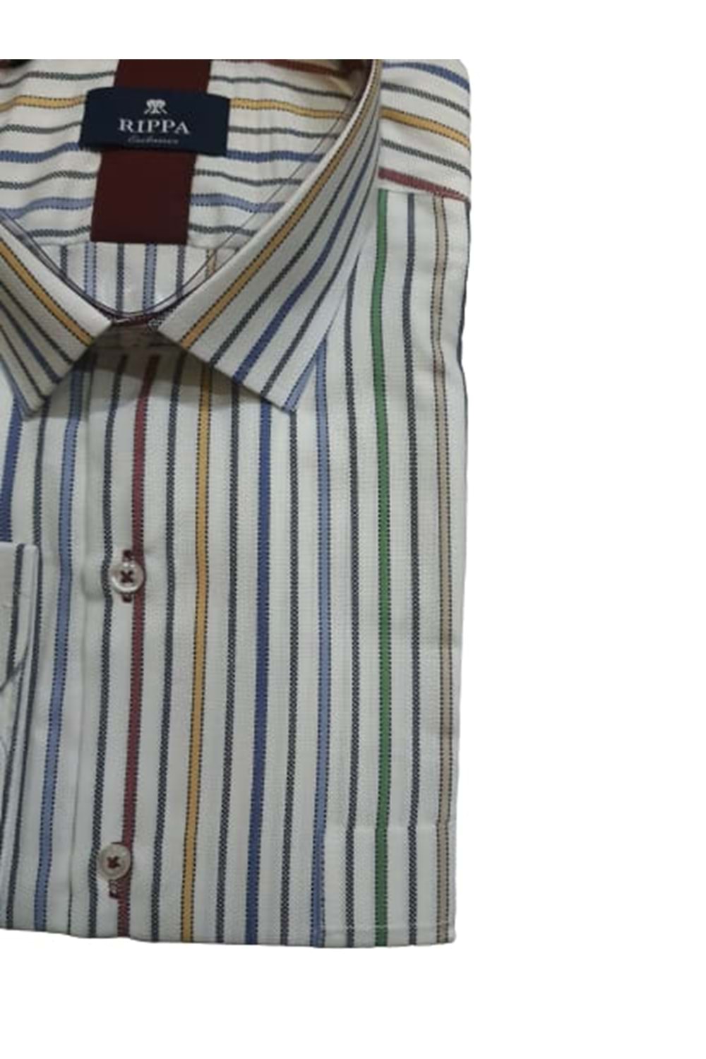 Rippa Erkek Klasik Çizgili Gömlek Rp001 - Beyaz - L