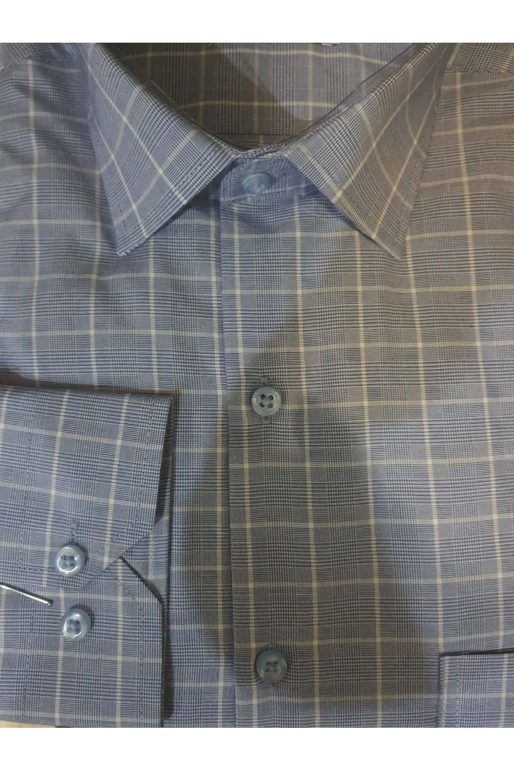 Rippa Erkek Klasik Kareli Gömlek Rp002 - Mavi - L