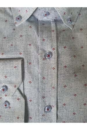 Rippa Erkek Desenli Slim Spor Gömlek Rp003 - Mavi - M