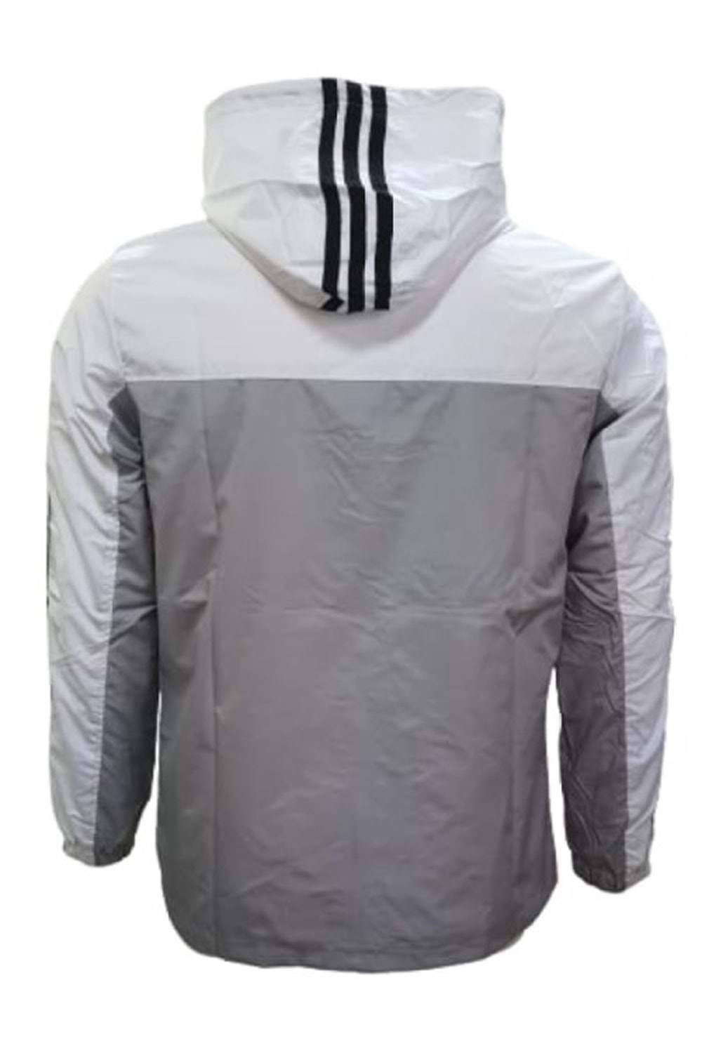 Adidas Erkek The Run Kapüşonlu Yağmurluk A-02074 - Gri - S