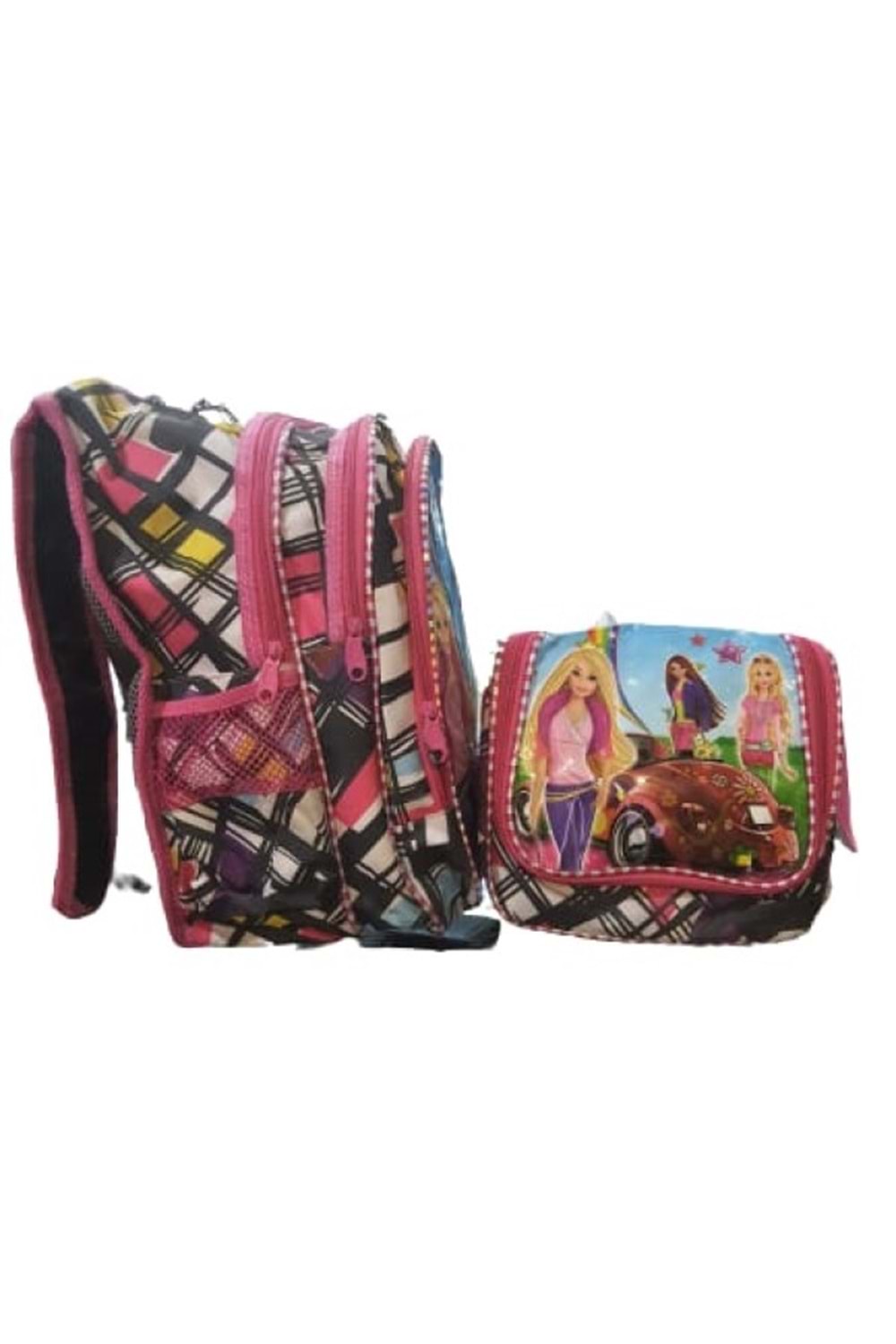 Crm Ortaokul Kız Yarasa Üç Gözlü Sırt ve Beslenme Çanta St02221 - Pembe - TEK EBAT