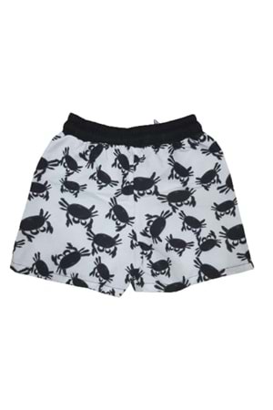 Naypes N02397 Çocuk Erkek Dijital Baskı Deniz Yüzme Şort. - Beyaz