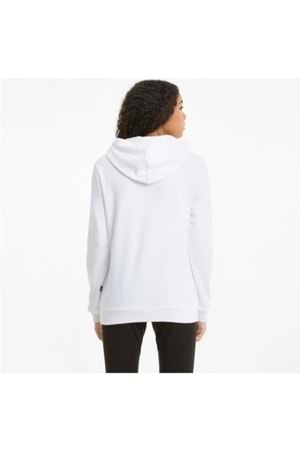 Puma Ess Logo Hoodie Tr 586791_02 Kadın Kapüşonlu Sweatshirt - Beyaz - ST02667-Beyaz-M