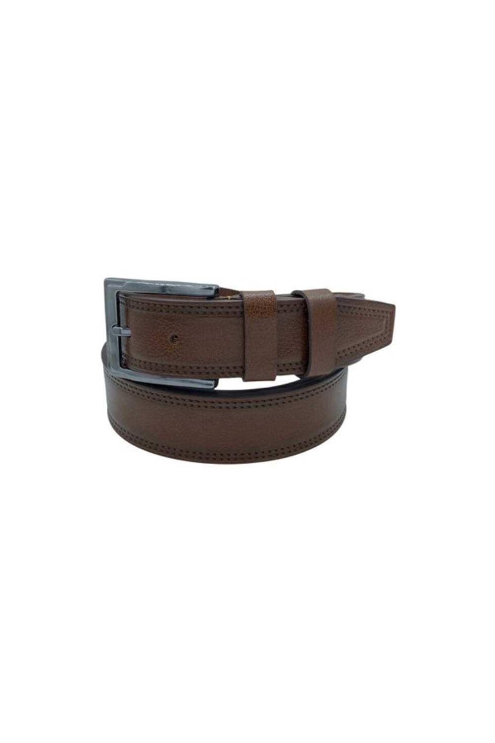 Oxranch O02668 Erkek Hakiki Deri Dikiş Desenli 4,5 Cm Kemer - Oxranch - Kahverengi - ST02668-Kahverengi-130