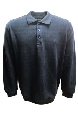 Rey Polo R02704 Erkek Basic Büyük Beden Selanik Sweatshirt - Rey Polo - Lacivert