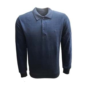 Rey Polo R02705 Erkek Basic Selanik Polo Yaka Sweatshirt
