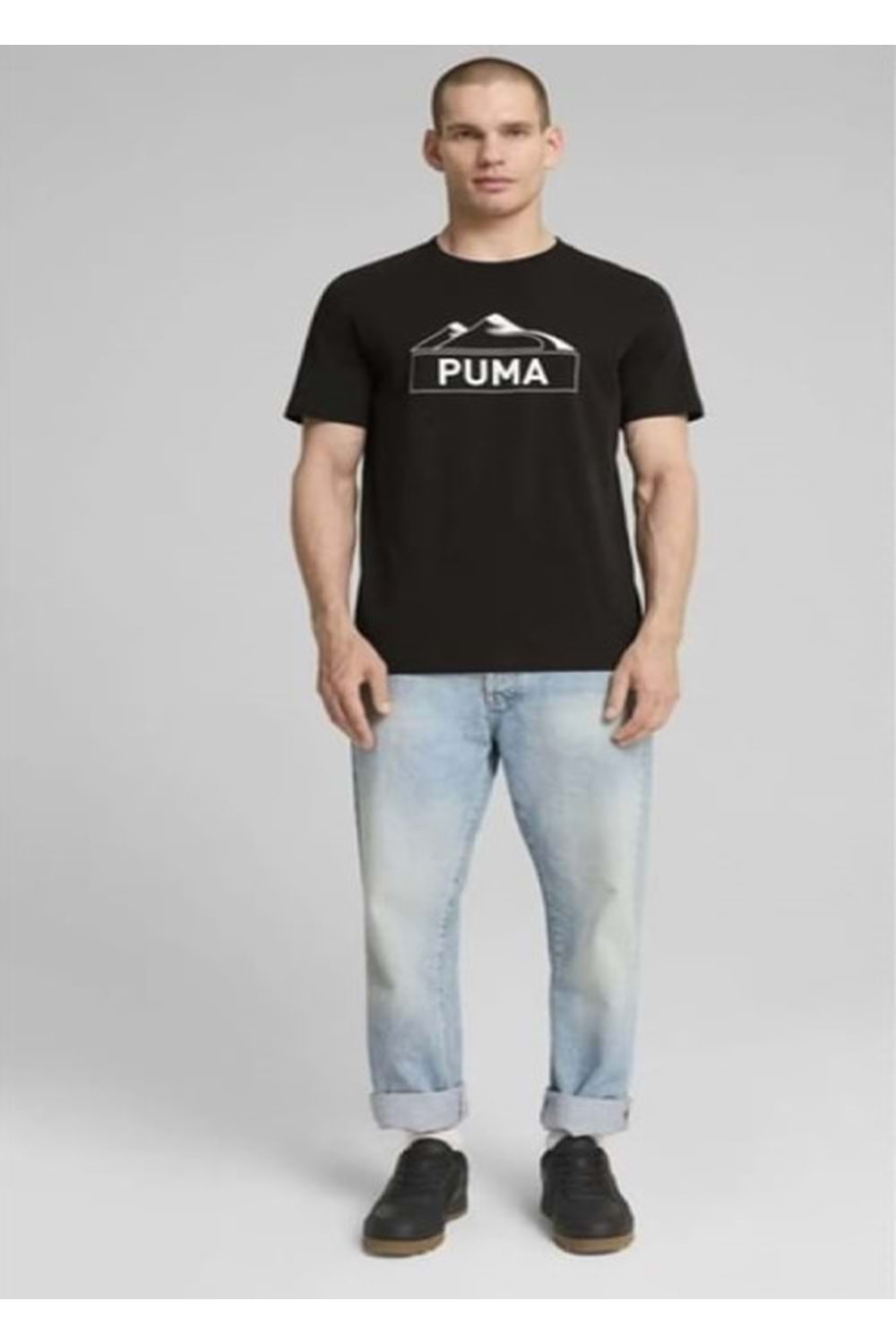Puma 681994 Open Road Graphics Tee Erkek Kısa Kol T-Shirt - Puma - Siyah